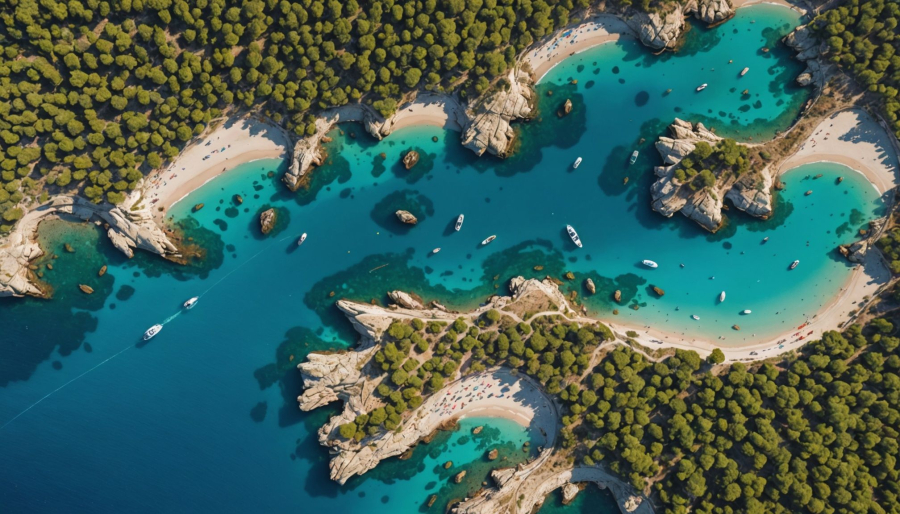 Mapa de las mejores playas de la costa brava